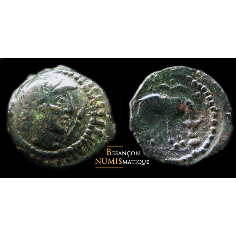 Monnaie gauloise, eduens, Bronze au taureau buvant