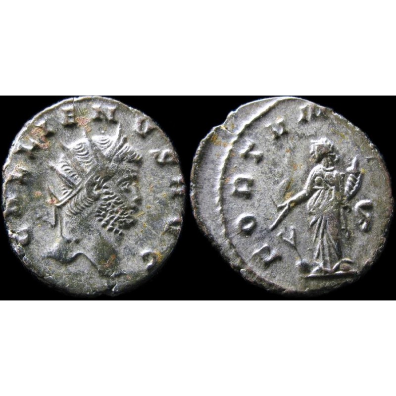 GALLIENUS - ROME - FORTUNA REDUX - Mir 586a - PORTRAIT ! BEAUTY !!