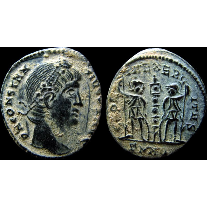 Constans II - Æ 4 frappé à Nicomédie - Gloria exercitvs - RRR !