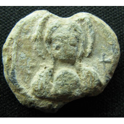 Thedorichou. Sceau byzantin en plomb (Ø 17/19 mm, 6 g). VIᵉ siècle