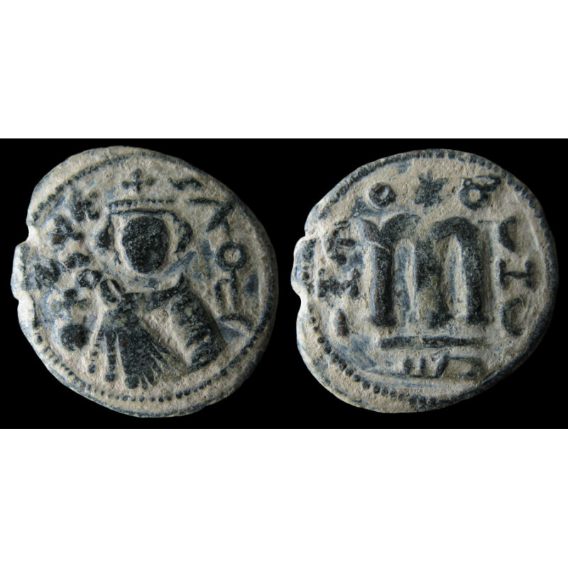 Omeyyade – Fals arabo-byzantin – Hims (Emèse) – Buste couronné – Walker 57