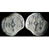 Nonnos, oikonomos (?) - Sceau byzantin en plomb (Ø 15 mm, 4,00 g). Vᵉ–VIᵉ siècle.
