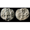 Abramios / Sergios. Sceau byzantin en plomb (Ø 12/14 mm, 2,73 g). VIᵉ–VIIᵉ siècle.