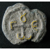 Georges, protonotaire. Sceau byzantin en plomb (Ø 20/21 mm, 7,04 g). VIᵉ–VIIᵉ siècle.