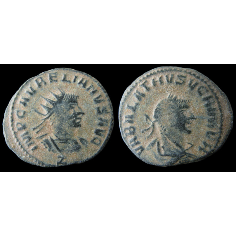 Aurélien et Vaballath – Antoninien frappé à Antioche – RIC 381