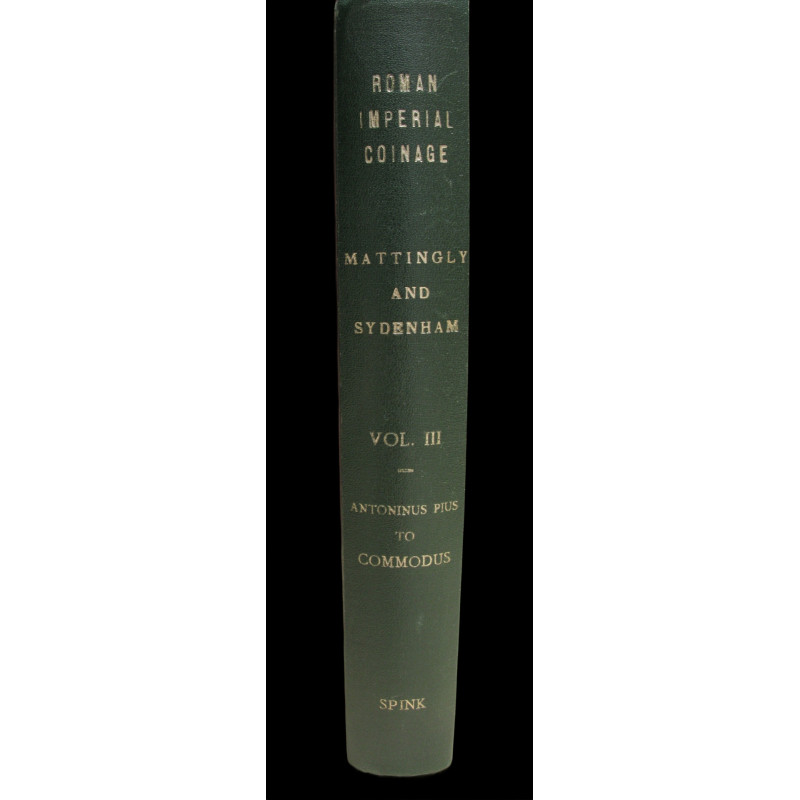 Mattingly, H. & Sydenham, E. A. The Roman Imperial Coinage — Vol. III : Antoninus Pius to Commodus. Spink & Son, Londres, 1968