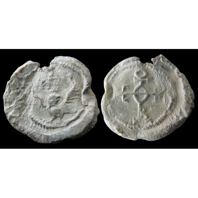 Jean (?) Sceau byzantin en plomb (Ø 27 mm, 14,4 g). VIIe siècle.