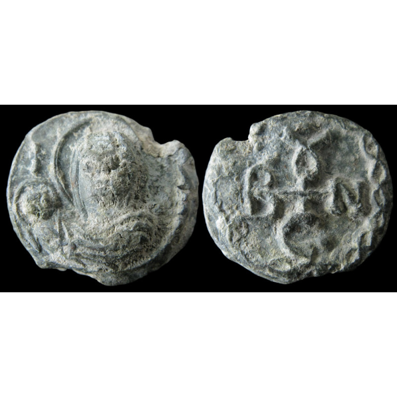 Bonosos. Sceau byzantin en plomb (Ø 20 mm, 8,32 g). VIᵉ–VIIᵉ siècle.