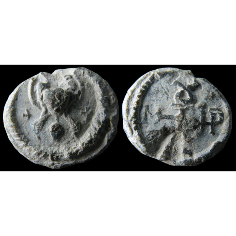 Jean, métropolite (?) Sceau byzantin en plomb (Ø 19 mm, 7,25 g). VIᵉ–VIIᵉ siècle.