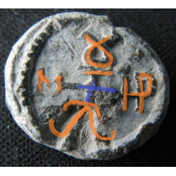 Jean, métropolite (?) Sceau byzantin en plomb (Ø 19 mm, 7,25 g). VIᵉ–VIIᵉ siècle.