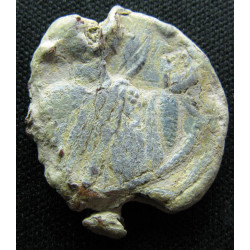 Théodore, évêque et recteur (?). Sceau byzantin en plomb (Ø 18 × 21 mm, 4,77 g). XIe siècle.