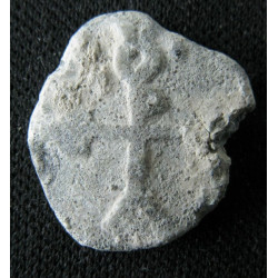 Tessère, prophète Daniel entre deux lions. (Ø 14 mm, 1,52 g). Ve–VIe siècle (?).