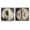 Mareas. Sceau byzantin en plomb (Ø 15/17 mm, 4,85 g). VIᵉ / VIIᵉ siècle.