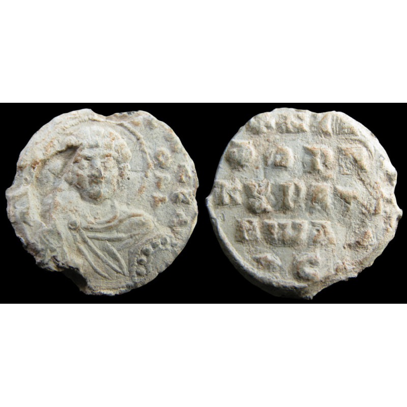 Nicéphore, kourator de la ville (?) ou Boilas (?), kourator. Sceau byzantin en plomb (Ø 18 mm, 6,00 g). Xe-XIIe siècle