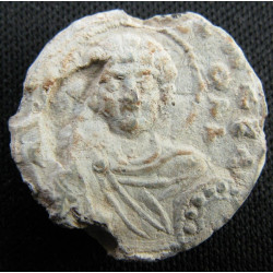 Nicéphore, kourator de la ville (?) ou Boilas (?), kourator. Sceau byzantin en plomb (Ø 18 mm, 6,00 g). Xe-XIIe siècle