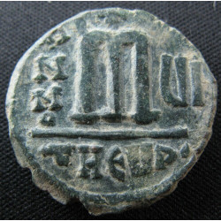 Phocas et Léontia – Follis – Theoupolis – AN 6 – Sear 671 - Top !