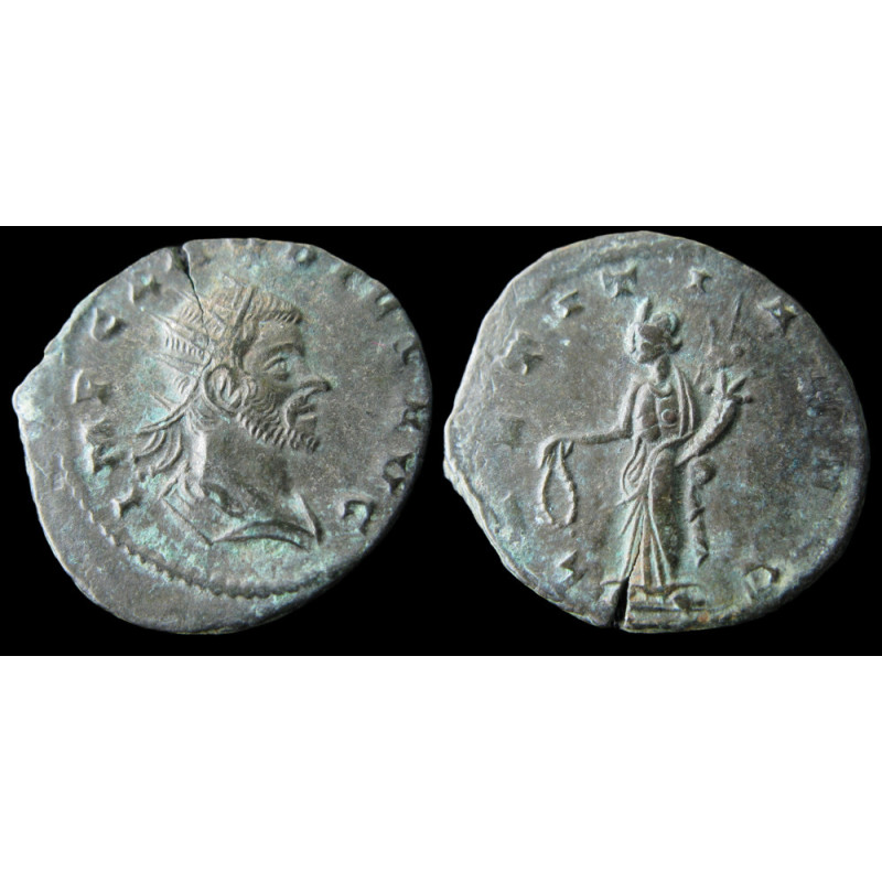 Claude II le Gothique – Antoninien frappé à Siscia – LAETITIA AVG – RIC 181