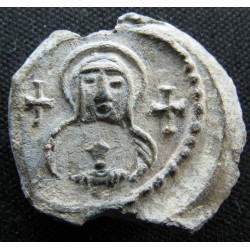 Jean, chartulaire. Sceau byzantin en plomb (Ø 21 mm, 8 g). VIe-VIIe siècle.