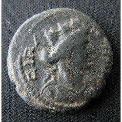 Ionie, Smyrne – Bronze pseudo-autonome – Cybèle Sipylène / Lion au tympanon – RPC IV.2, 336