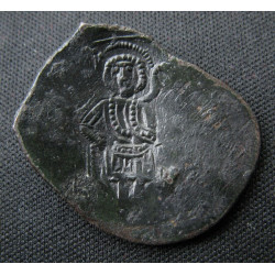 Empire latin de Constantinople – Trachy de grand module – Christ / Archange Michel – Sear 2036