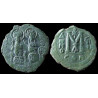 Justin II et Sophie – Follis (Ø 31 mm) avec chrisme – Constantinople – Sear 360 - AN 9