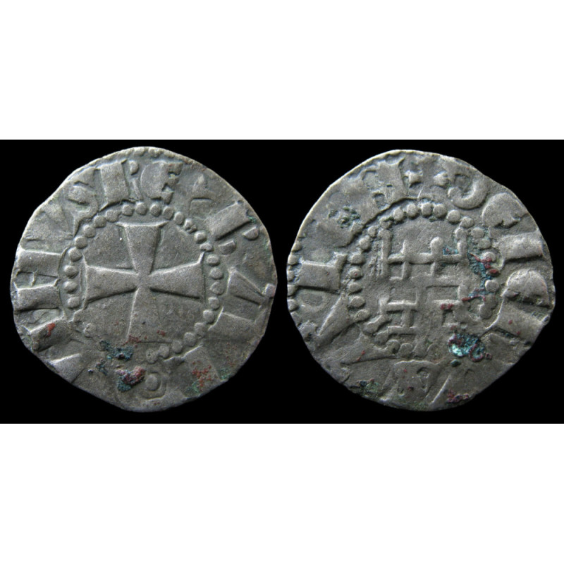 Baudouin III – Denier « rough coinage » série 3 – Jérusalem – +DE IERVSALEM – Metcalf 151-153