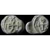 Elpidios et Thomas (?) Sceau byzantin en plomb (Ø 18 mm, 5,92 g). VIIᵉ siècle