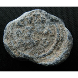 Zenonianos, stratélatès. Sceau byzantin en plomb (Ø 19 × 22 mm, 13,60 g). VIᵉ siècle.