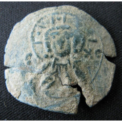 Empire latin de Constantinople – Trachy d'imitation – Buste du Christ / Empereur debout – Sear 2024 Grand module