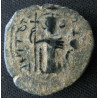Califat Rashidun – Fals arabo-byzantin imitant Constans II debout – Grand M – (647–658)