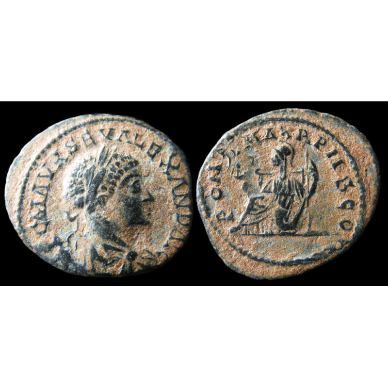 Sévère Alexandre – Faux d'époque (limes falsa), denier en bronze – Roma assise, légende dégénérée