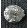 Tégée (Arcadie) – Tétartèmorion en argent – Tête d'Athéna / Grand T – ca 423–400 av. J.-C.