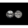 Ionie, Samos – Obole en argent – Tête de panthère de face / Carré creux quadripartite – ca 510–465 av. J.-C.