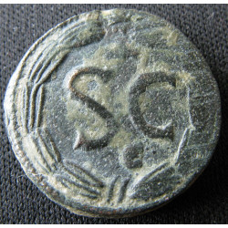 Élagabal – Bronze provincial d'Antioche – SC dans couronne, aigle – McAlee 782-783