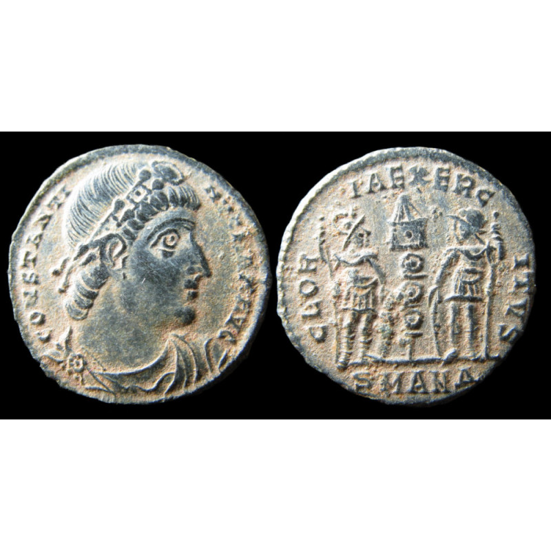 Constantin Iᵉʳ – Nummus frappé à Antioche – GLORIA EXERCITVS – RIC VII, 108
