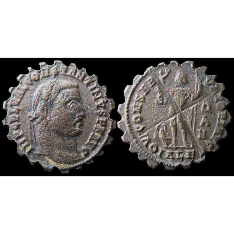 Poids monétaire de 1 nomisma (solidus), fabriqué sur un nummus de Constantin I, Alexandrie (Ve-VIe siècle)