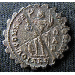 Poids monétaire de 1 nomisma (solidus), fabriqué sur un nummus de Constantin I, Alexandrie (Ve-VIe siècle)