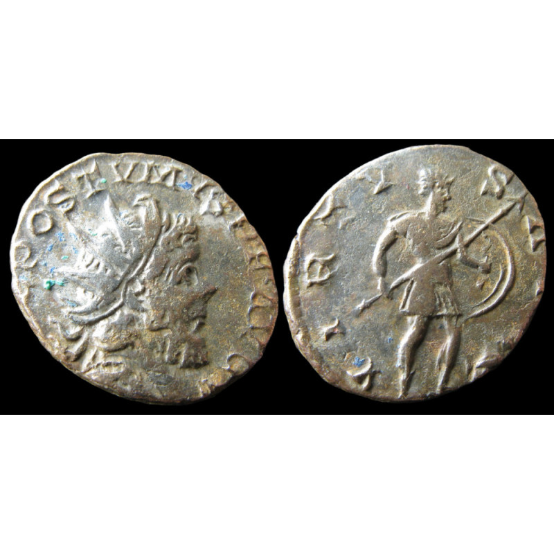 Postume – Antoninien, imitation gauloise irrégulière – VIRTVS AVG – Atelier II – Cunetio 2920