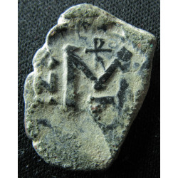 Héraclius – Follis frappé à Constantinople – Trois empereurs / Monogramme – An 30 (639/640) – DOC 125c – SB 811