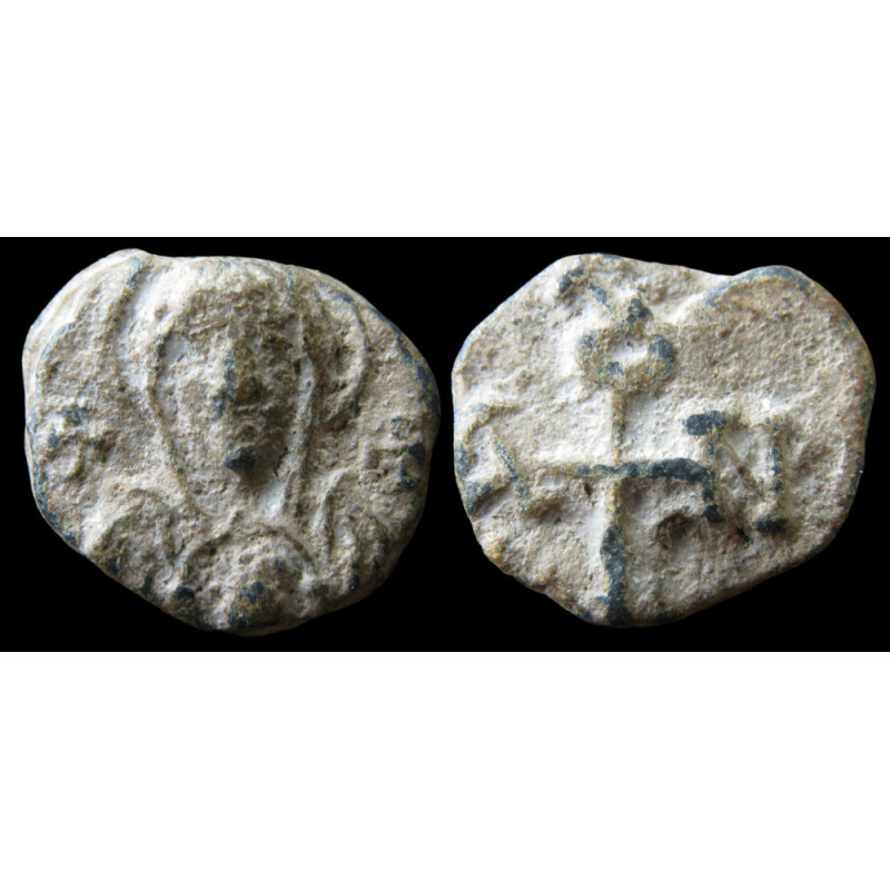Jean. Sceau byzantin en plomb (Ø 15 mm, 3,18 g). VIᵉ–VIIᵉ siècle.