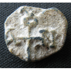 Jean. Sceau byzantin en plomb (Ø 15 mm, 3,18 g). VIᵉ–VIIᵉ siècle.