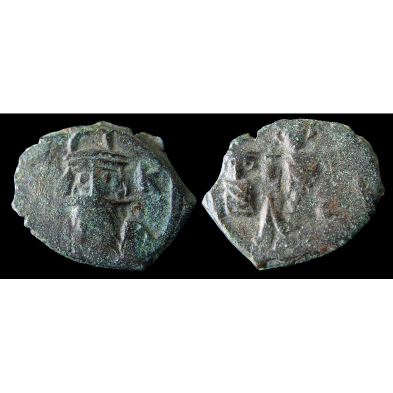 Constans II – Follis frappé à Constantinople – Quatre empereurs héracliens – SB 1013 – DOC 88f