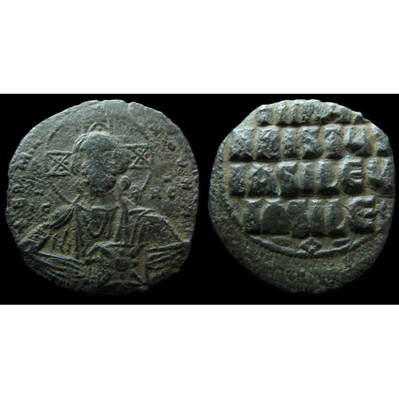 Basile II et Constantin VIII – Follis anonyme de classe A2 – Grand module (29 mm) – Sear 1813