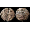 Sceau byzantin avec rare légende métrique. Sceau byzantin en plomb (Ø 25,2 mm, 10,93 g). XIIᵉ siècle.