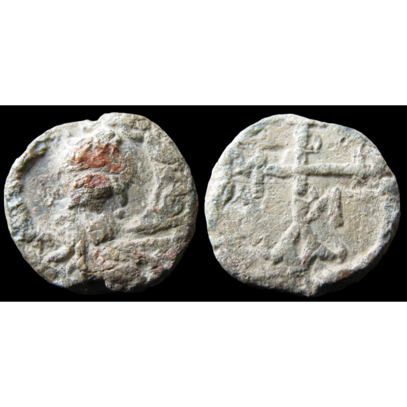 Jean, métropolite. Sceau byzantin en plomb (Ø 19,4 mm, 10,3 g). VIᵉ–VIIᵉ siècle.