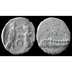 Sidon – Obole frappée à Sidon – Galère / Roi perse combattant un lion – HGC 10, 257