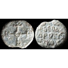 Théodore, dronggaire du ploimon impérial. Sceau byzantin en plomb (Ø 20,3 mm, 9,7 g). IXᵉ siècle.