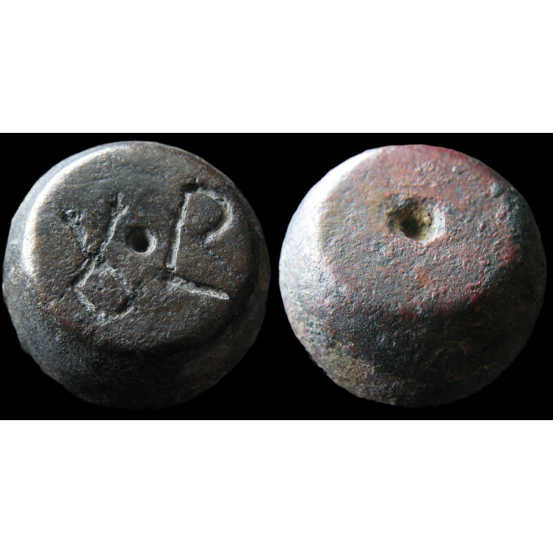 Poids commercial romain-byzantin de 2 onces — tonnelet (Ve–VIIe siècle)