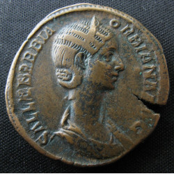 Orbiane – Sesterce frappé à Rome – CONCORDIA AVGVSTORVM – RIC IV.2, 655