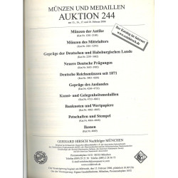 Catalogue Gerhard Hirsch Nachfolger Auktion 244 (2006) – Monnaies antiques, médiévales, allemandes et médailles